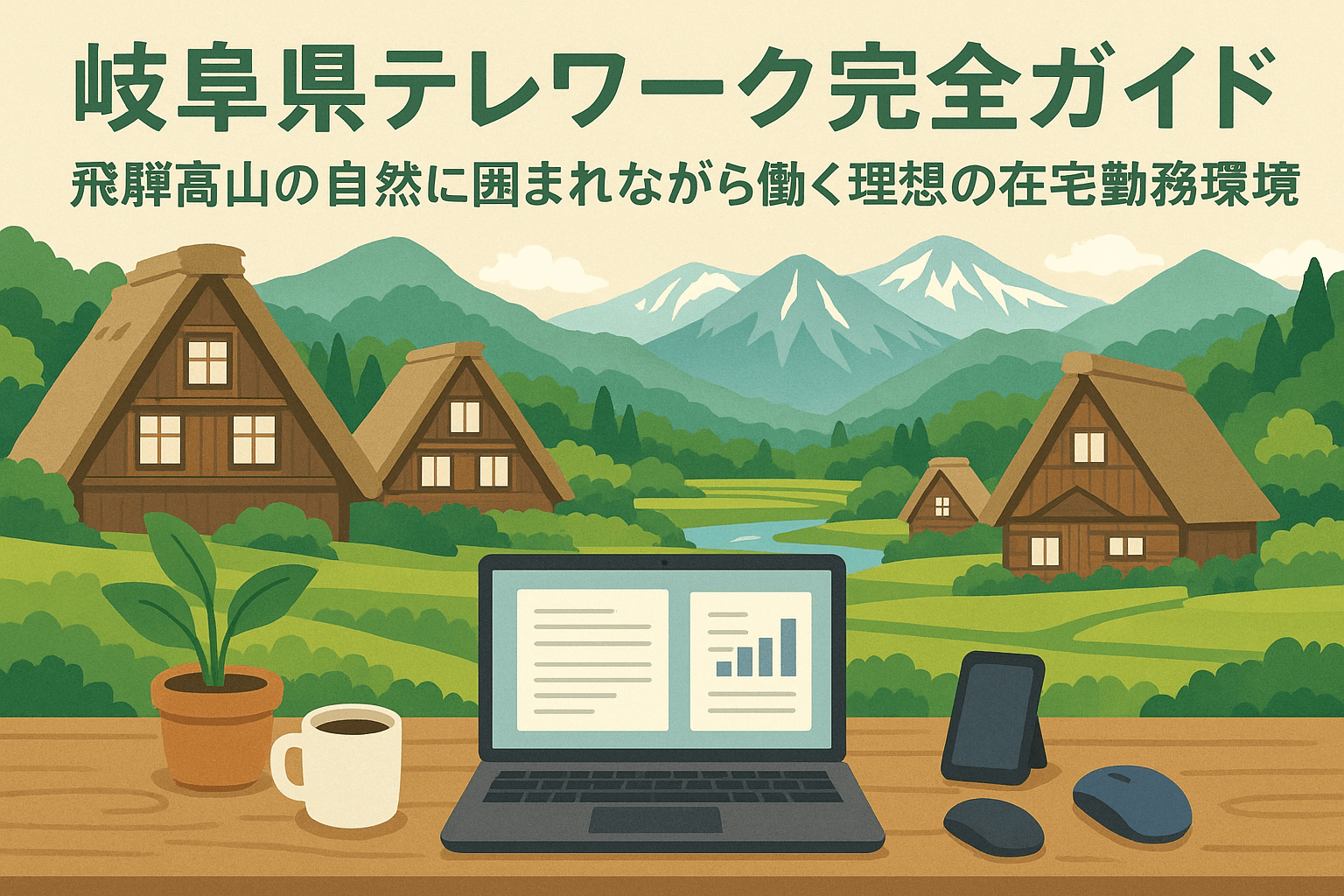岐阜でテレワーク